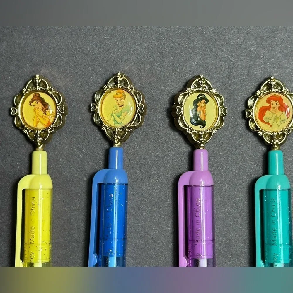 Vintage Glitter Disney Princess Mini Pen Set